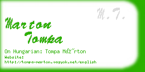 marton tompa business card